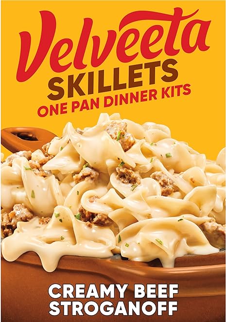 Velveeta Skillets Creamy Beef Stroganoff One Pan Dinner Kit with Cheese Sauce